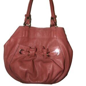 B Makcowsky pebbled Rosewood leather Satchel handbag